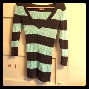 Arizona blue and grey striped sweater